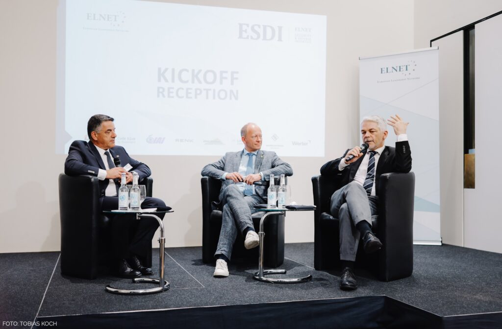 Guests at the official launch of ELNET&rsquo;s Security and Defense Initiative in Berlin